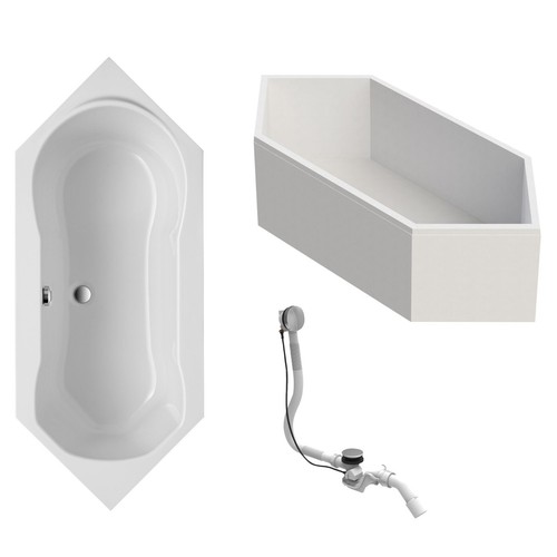 Sechseckbadewanne fluvia - sechseckbadewanne,