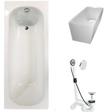 Badewanne Stahl KOMPLETT SET
